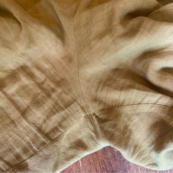 Hoibo Linen Daily Slacks in Ochre, size L - Picture 3 of 5